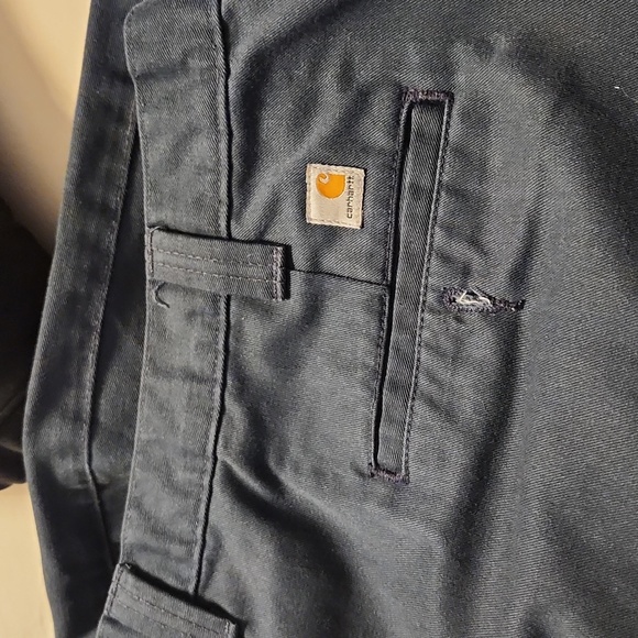 Carhartt, Navy, Flat front work pants, 40 x 32 - Picture 3 of 4